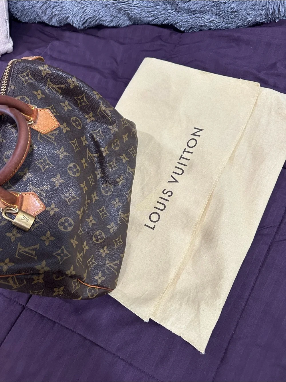 Louis Vuitton Monogram Canvas Satchel with Vachetta Leather Trim